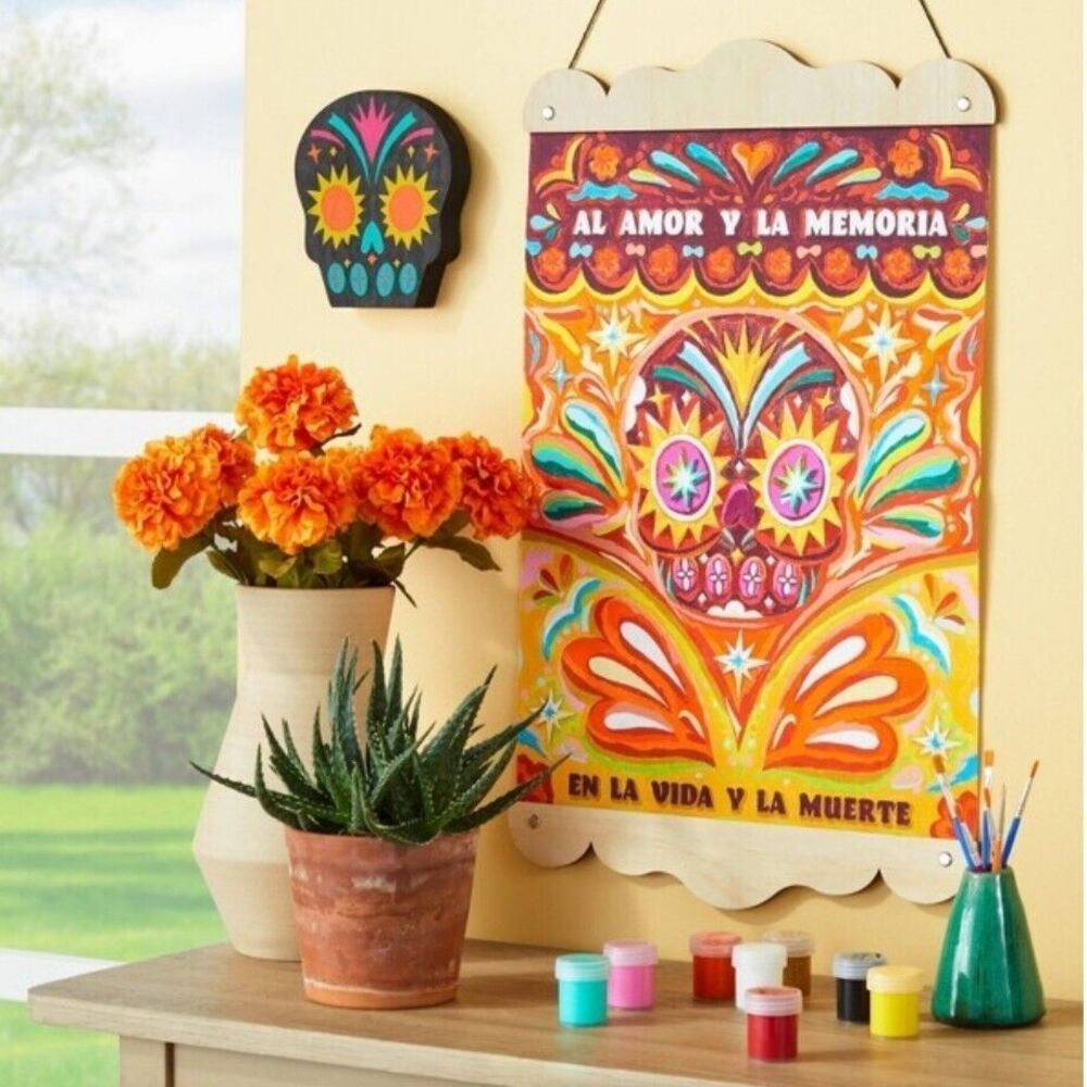 Día de Muertos Paint By Number Kit - Mondo Llama